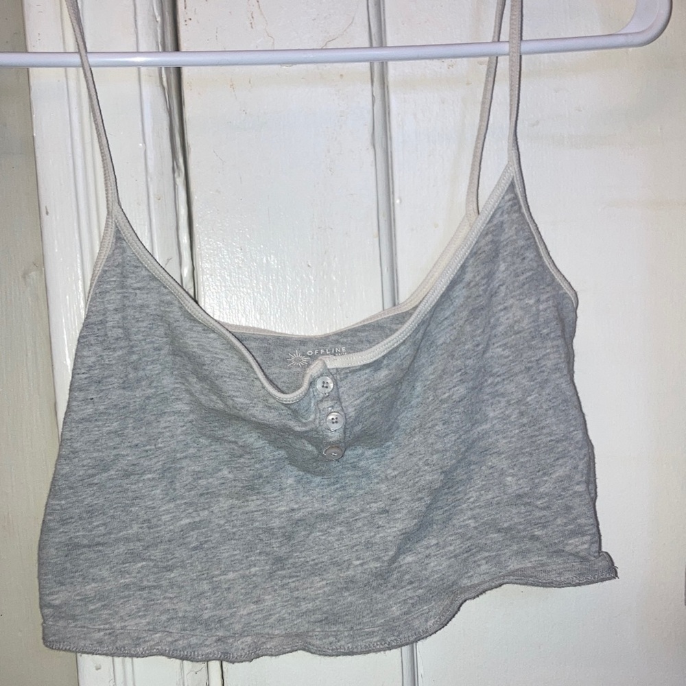 Aerie Light Gray Women's Crop Top